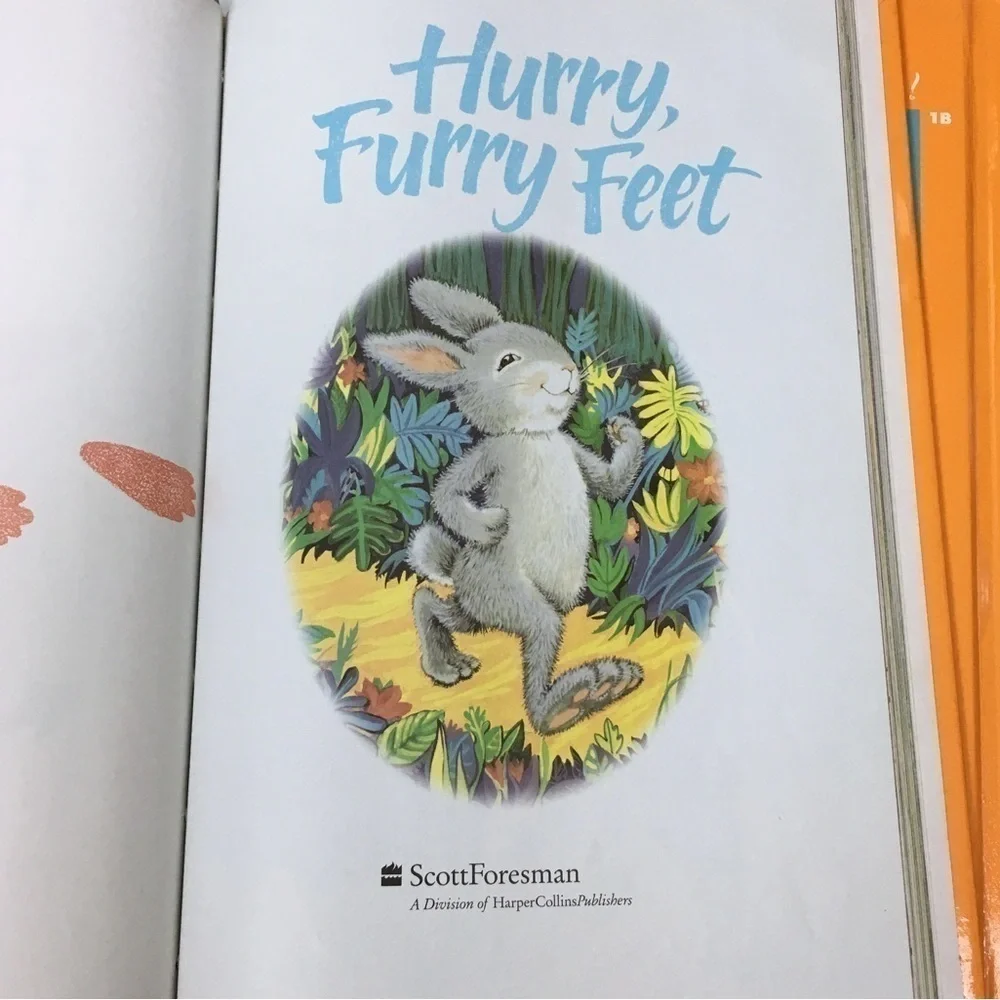 Vintage 90s Childrens Book Hurry Furry Feet Celebrate Reading Classroom Dr Seuss